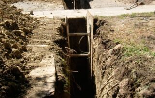 sewer line trench in LA